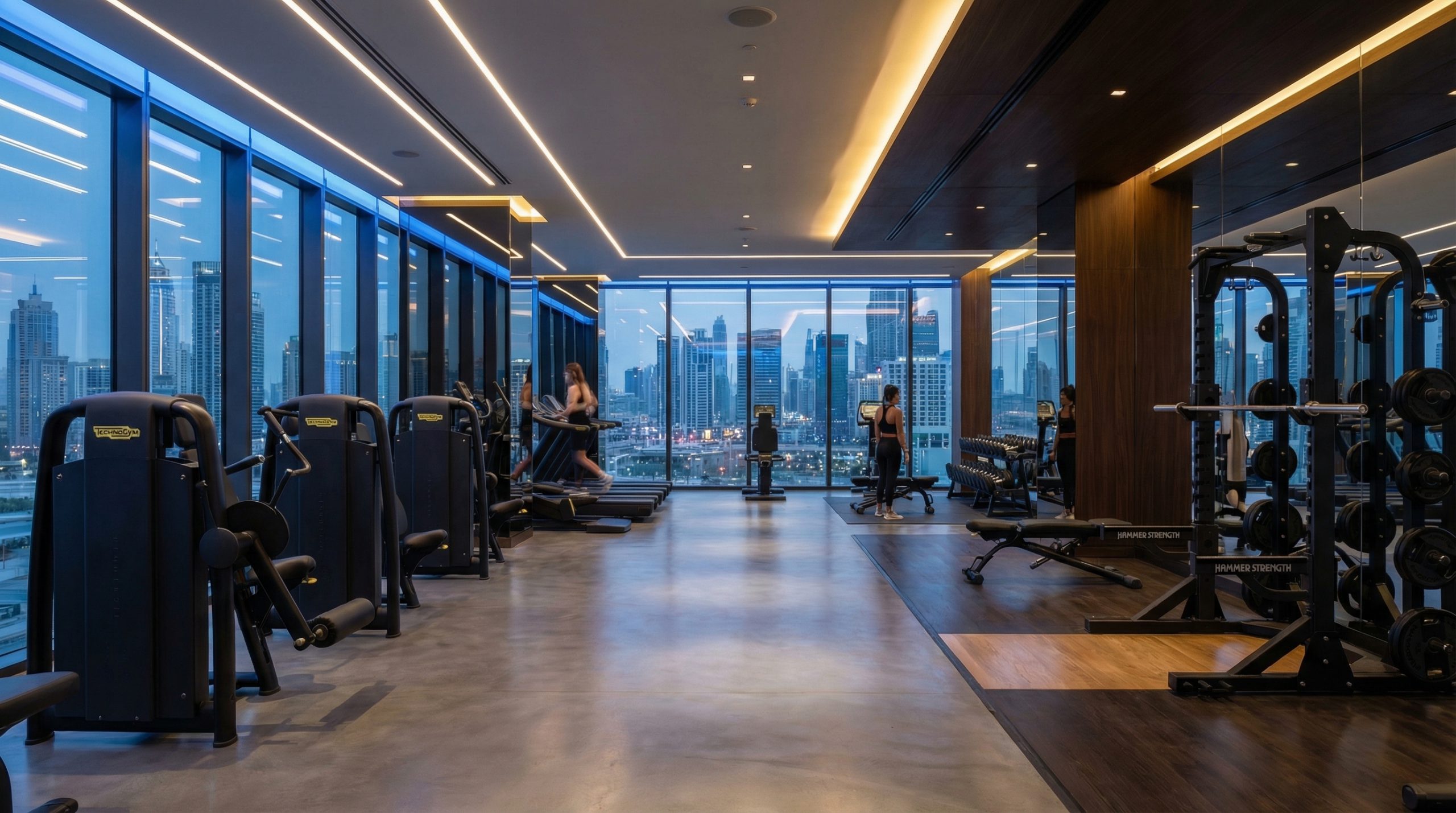 Commercial fitness equipment showcase